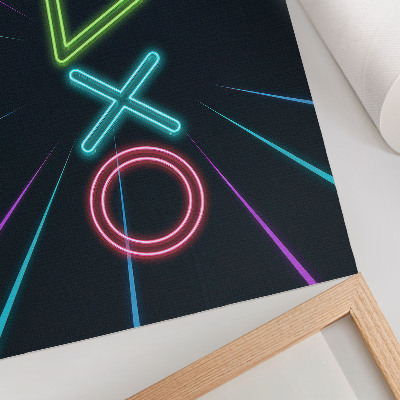 Stilski zidni plakat Neonski oblici, dinamične boje, futuristički