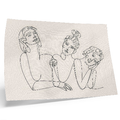 Umjetnički print Crno-bijele linije, delikatnost, intimnost likova