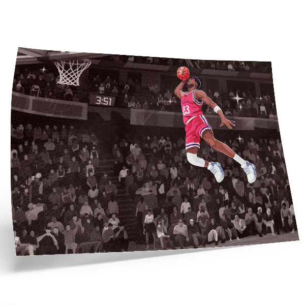 Plakat Ilustracija kontrastnih boja sportske dinamike