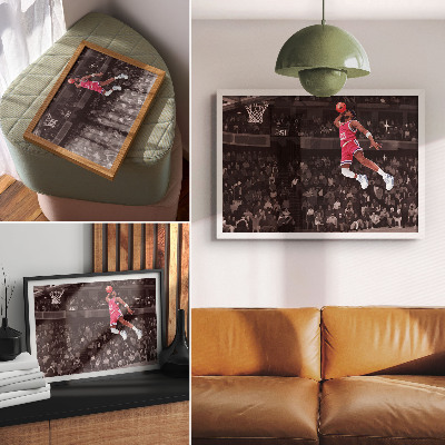 Plakat Ilustracija kontrastnih boja sportske dinamike