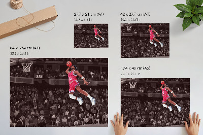 Plakat Ilustracija kontrastnih boja sportske dinamike