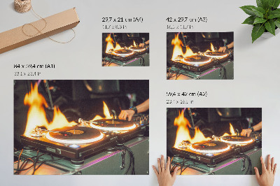 Plakat Energična mješavina plamena i elektronike