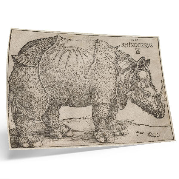 Umjetnički print Nosorog (1515.) Albrechta Dürera