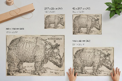Umjetnički print Nosorog (1515.) Albrechta Dürera