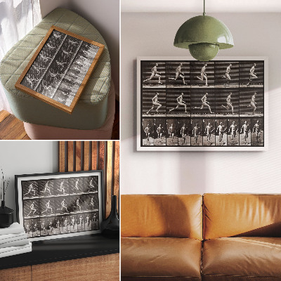 Umjetnički print Ploča 60 snimke Kretanje životinja (1887.) koju je fotografirao Eadweard Muybridge