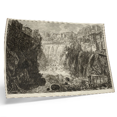 Umjetnički print Pogled na Grand Cascade u Tivoliju, iz Pogleda na Rim Giovannija Battiste Piranesija