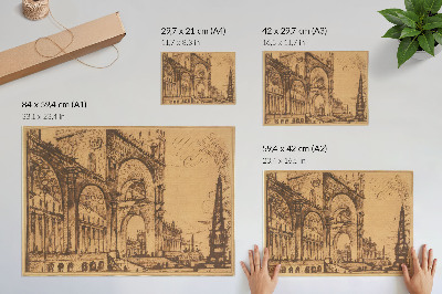 Plakat Fantazija veličanstvene trijumfalne umjetnosti (1765.) Giovannija Battiste Piranesija