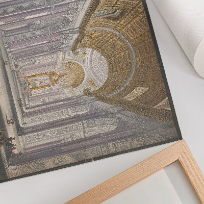 Plakat na platnu Gezicht op het interieur van de Sint Pietersbasiliek te Vaticaanstad by anonimni i Giovanni Battista Piranesi