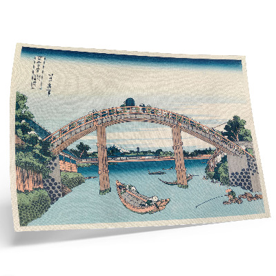 Plakat Pogled ispod mosta Mannenbashi u Fukagawi, 1985., Katsushika Hokusai