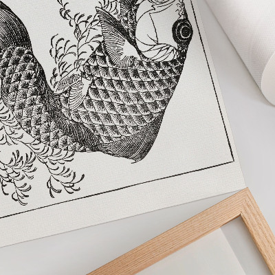 Umjetnički print Hokusaijev šaran, japanska ilustracija životinje