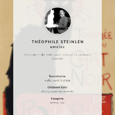 Stilski zidni plakat Mačke; Tsching, Batzar i Blanc-Blanc, otisak visoke rezolucije Théophilea Alexandrea Steinlena