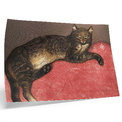 Plakat na platnu L'Hiver Chat sur un Coussin (1909.) kromolitografski otisak Théophilea Alexandrea Steinlena