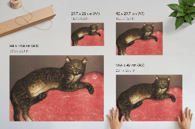 Plakat na platnu L'Hiver Chat sur un Coussin (1909.) kromolitografski otisak Théophilea Alexandrea Steinlena