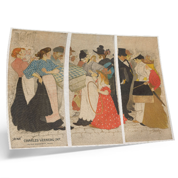 Plakat Mensen op straat (1896.) Théophilea Alexandrea Steinlena i Charlesa Verneaua