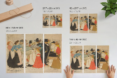 Plakat Mensen op straat (1896.) Théophilea Alexandrea Steinlena i Charlesa Verneaua