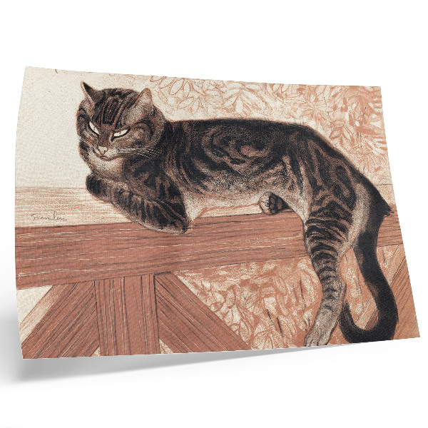 Stilski zidni plakat Mačka na balustradi, Theophile-Alexandre Pierre Steinlen