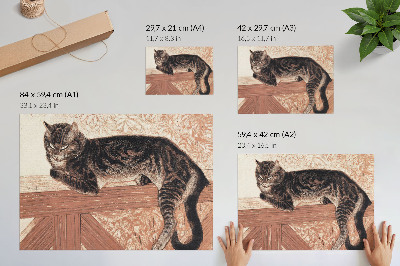 Stilski zidni plakat Mačka na balustradi, Theophile-Alexandre Pierre Steinlen