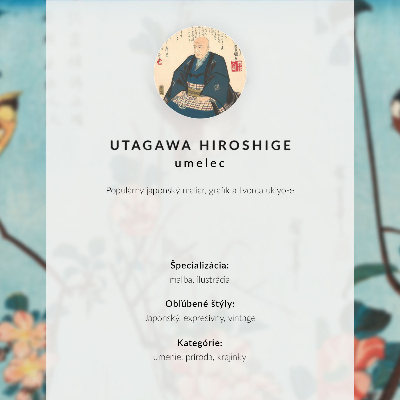 Plakat na platnu Japanski drvorez ždrala (1826. – 1869.)