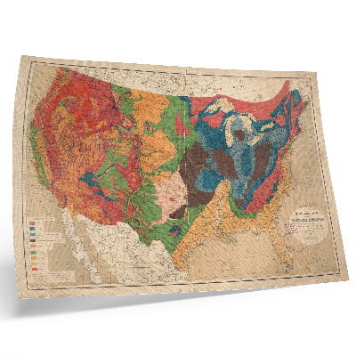 Plakat Geološka karta Sjedinjenih Američkih Država