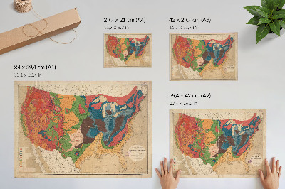 Plakat Geološka karta Sjedinjenih Američkih Država