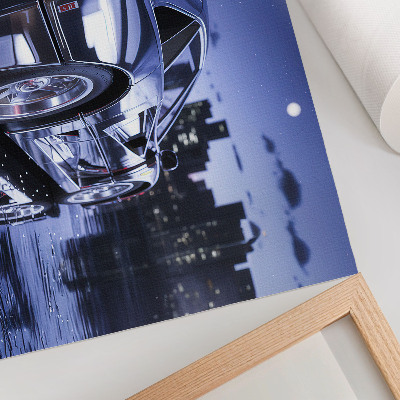 Umjetnički print Sportski automobil u urbanom krajoliku noću