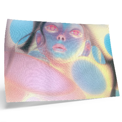 Plakat Apstraktni portret sa šarenim oblicima