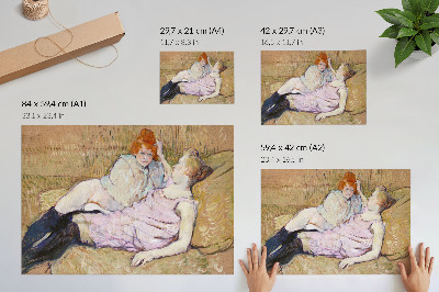 Plakat na platnu Sofa (oko 1894. – 1896.) – slika visoke rezolucije Henrija de Toulouse-Lautreca