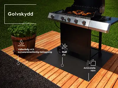 Podloga za roštilj poluovalnog oblika dimenzija 80x70 cm