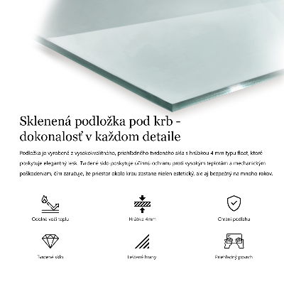Staklo ispod kamina transparentan