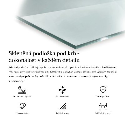 Staklo ispod kamina transparentan