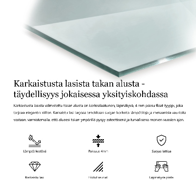Staklo ispod kamina transparentan