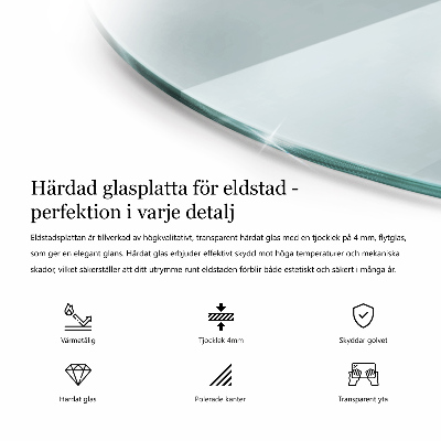 Podna ploča za peći transparentan