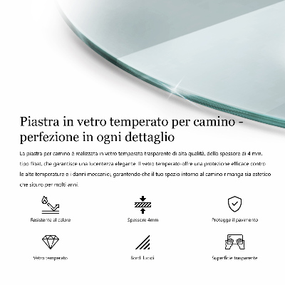 Podna ploča za peći transparentan
