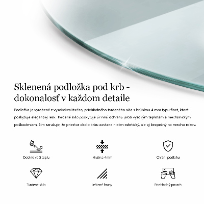 Kaljeno staklo za ispod kamina transparentan