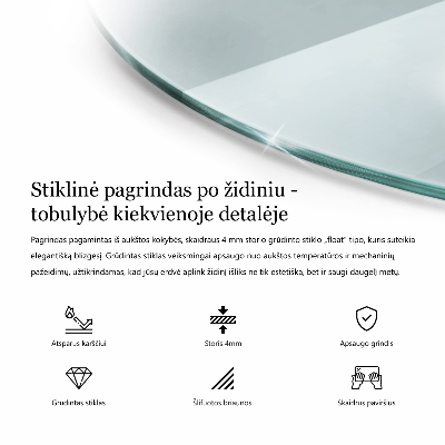 Kaljeno staklo za ispod kamina transparentan