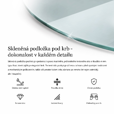 Kaljeno staklo za ispod kamina transparentan