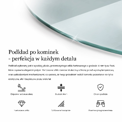 Kaljeno staklo za ispod kamina transparentan