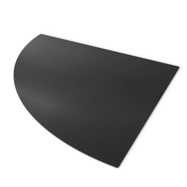 Četrtkrožna podlaga za kamin črna iz pločevine