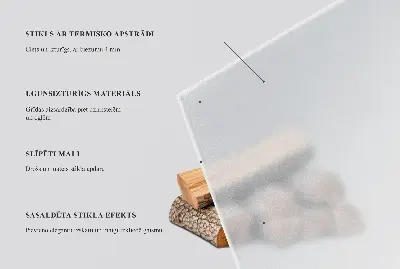 Podloga za kaminske peći u obliku četvrtine kruga i semitransparentne boje