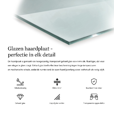 Staklo ispod kamina šesterokutno prozirno