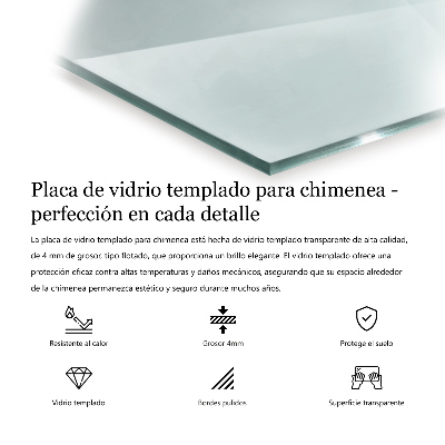 Staklo ispod kamina šesterokutno prozirno