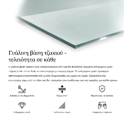 Staklo ispod kamina šesterokutno prozirno