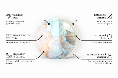 Kaljeno staklo za kamin krug Trodimenzionalna geometrija