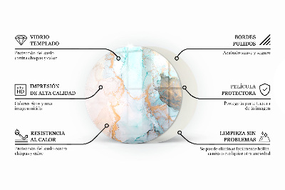 Kaljeno staklo za kamin krug Trodimenzionalna geometrija
