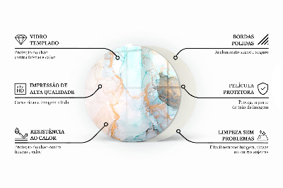 Kaljeno staklo za kamin krug Trodimenzionalna geometrija