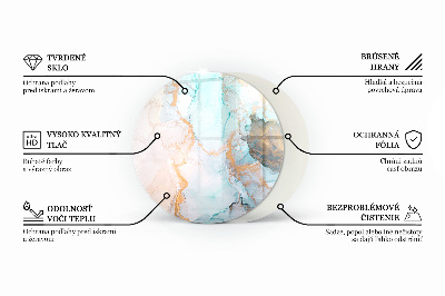 Kaljeno staklo za kamin krug Trodimenzionalna geometrija
