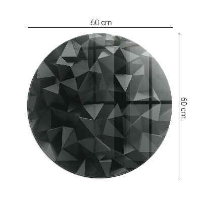 Kaljeno staklo za kamin krug Trodimenzionalna geometrija