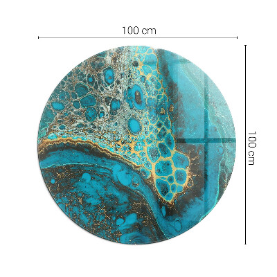 Kaljeno staklo za kamin krug Apstraktni organski uzorak