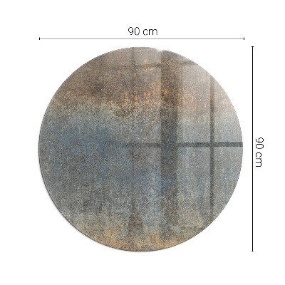Kaljeno staklo za kamin krug Apstraktni uzorak teksture