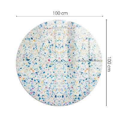Kaljeno staklo za kamin krug Apstraktni uzorak teksture